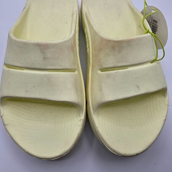 OOFOS OOahh Womens Size 6 Mello Yellow Sandals Slides Casual Walking Comfort - Picture 11 of 13